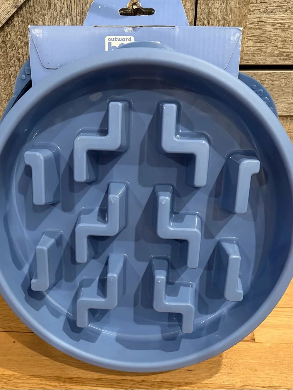 TWO Outward Hound Fun Feeder Slo Bowl - Blue